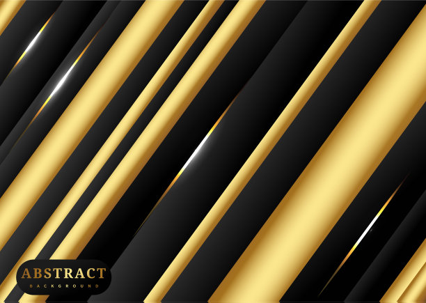 抽象几何金色和黑色颜色图片下载