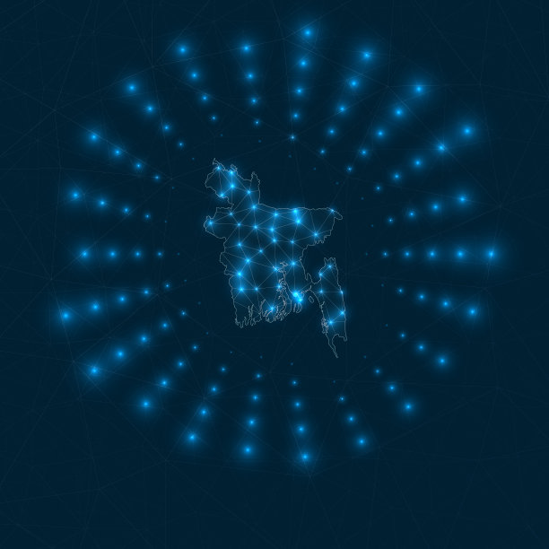 孟加拉国数字地图。图片下载
