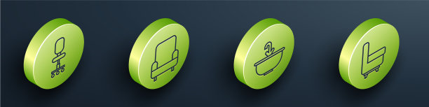 设置等距办公椅、扶手椅、脸盆图片下载