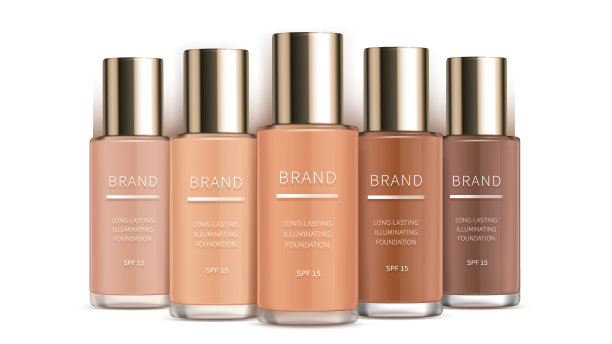 不同色调的留色粉底图片下载