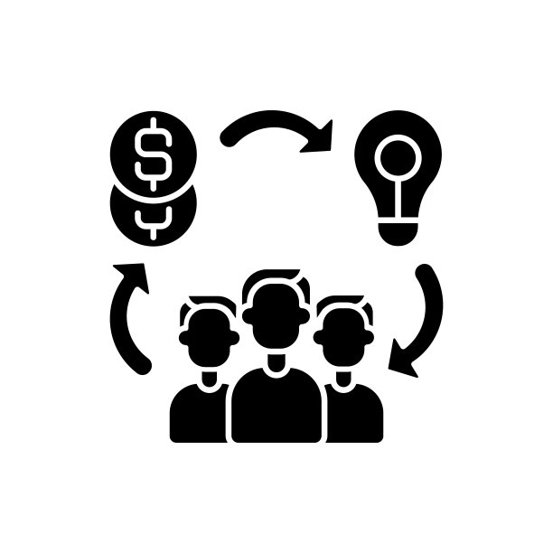 社会企业家的黑色象形符号图片下载
