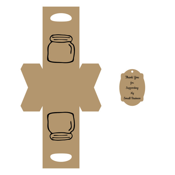 简易包装盒模切立方体模板图片下载