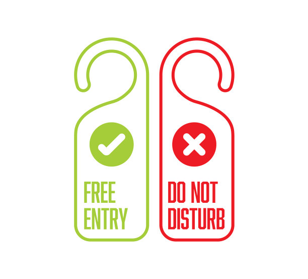 门标签模板-请勿打扰和自由进入图片下载