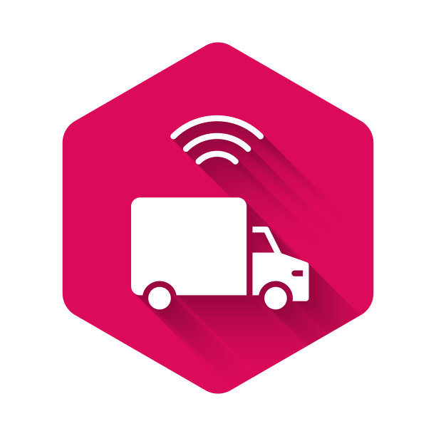 白色智能送货货车图片下载