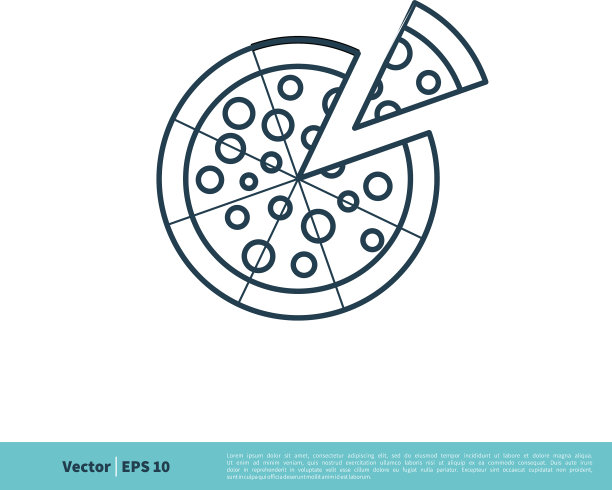 切片披萨图标标识模板设计eps 10图片下载
