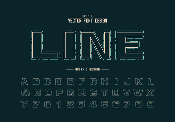 字体和线字母设计字体字母图片下载