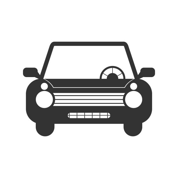 汽车图标孤立的白色背景设计图片下载
