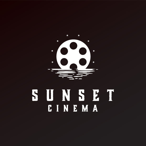 日落日出电影电影标志设计图片下载