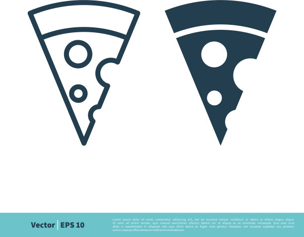 切片披萨图标标识模板设计eps 10图片下载