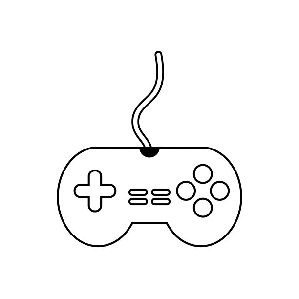 简单的图标为游戏控制器填充轮廓图片下载