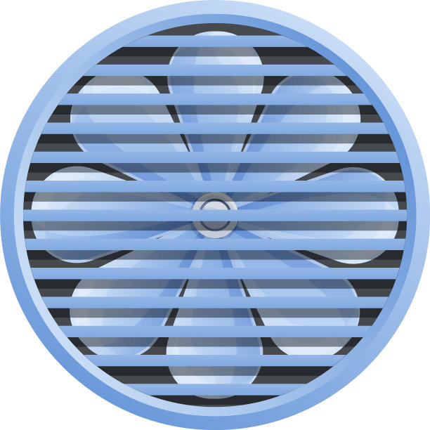 通风风扇图标卡通风格图片下载