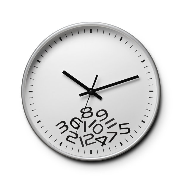 时间的尽头。时钟与下降的数字。图片下载