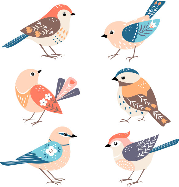 收集可爱的民间小鸟图片下载