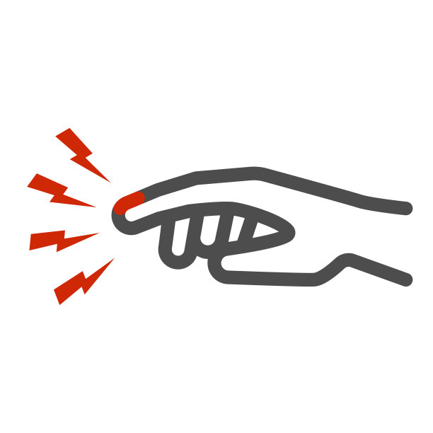 手指疼痛线图标身体疼痛概念受伤图片下载