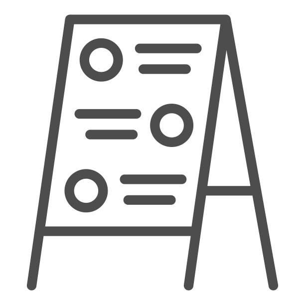 菜单板线条图标街头小吃概念图片下载