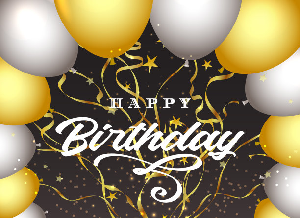 生日快乐暗色背景图片下载