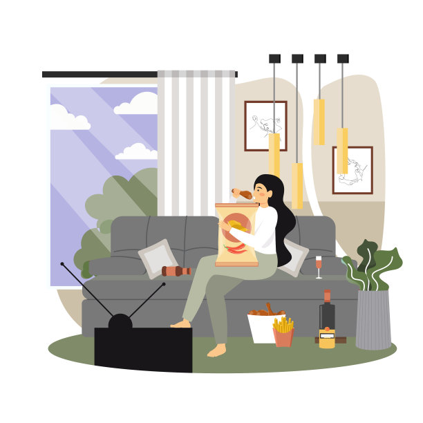 不健康的生活方式设计图片下载