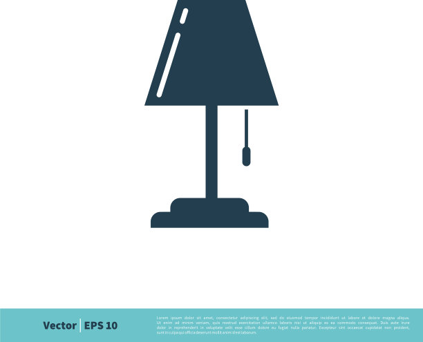 台灯图标标识模板设计eps 10图片下载