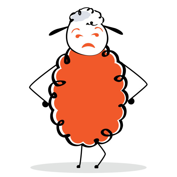 矢量羊图标设计。股票插图图片下载