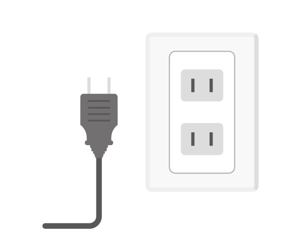 插座的矢量图。出口图标。电插头图片下载