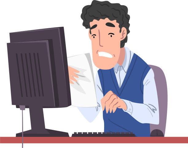 压力大的加班男职员图片下载