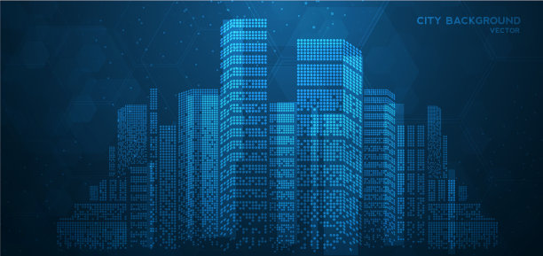 城市背景建筑与图纸图片下载