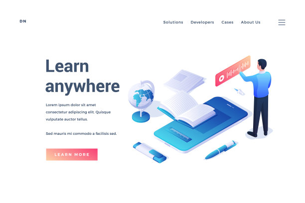 现代旗帜推广网络资源图片下载