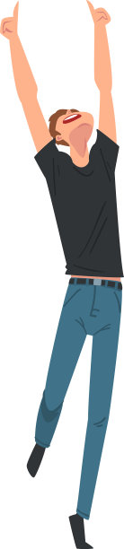 一个欢快的年轻人在音乐会上跳舞图片下载