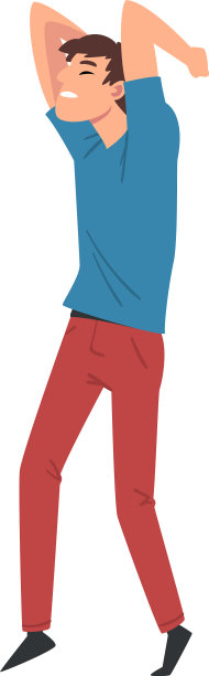 一个快乐的年轻人和表演者一起唱歌图片下载