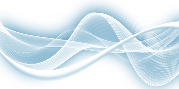 抽象的蓝色波在透明的背景图片下载