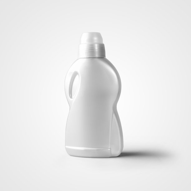凝胶粉白色光滑塑料瓶的模型，孤立在背景上。图片下载