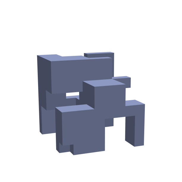 抽象的三维结构孤立在白色上图片下载