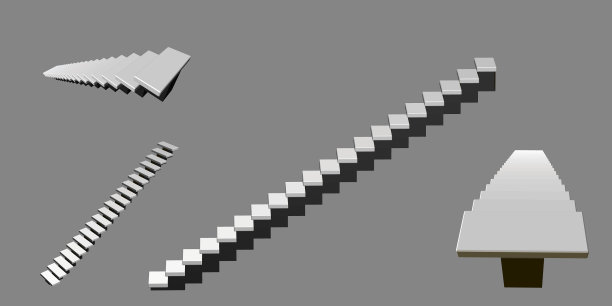 楼梯3d不同的视角图片下载