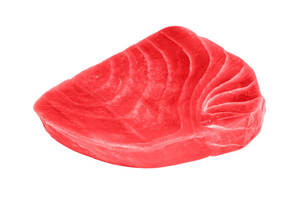 新鲜的生金枪鱼排孤立在白色背景图片下载