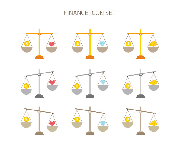 金钱和平衡的矢量插图。硬币。图片下载