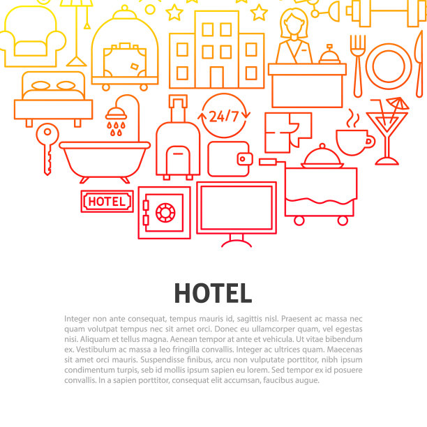 酒店线的概念图片下载