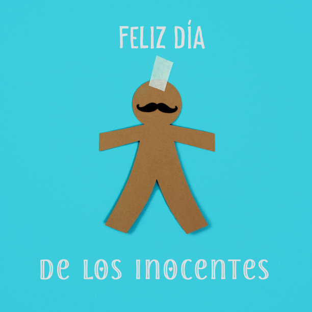 纸人，用西班牙语发短信，祝你无辜者快乐图片下载