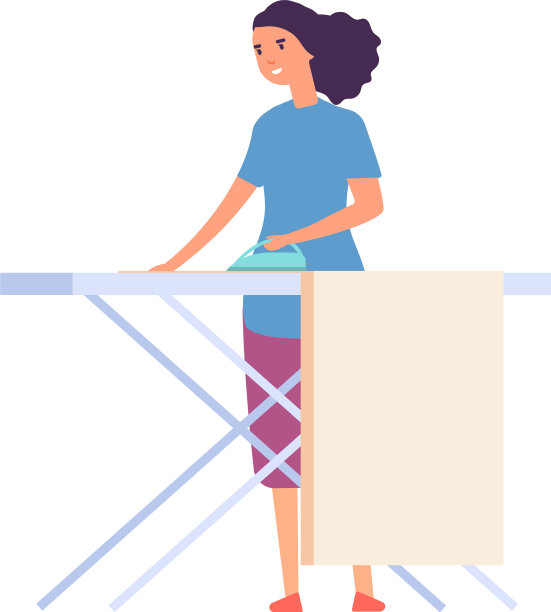 女人熨衣服，家庭主妇做家务图片下载