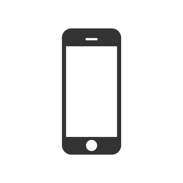 图标一个移动触摸手机与一个空白屏幕图片下载