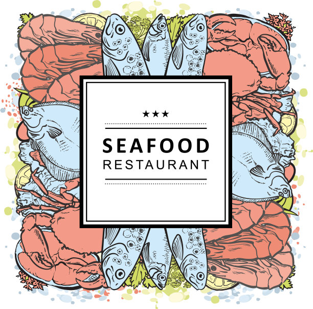 画出水下动物的食物图案图片下载