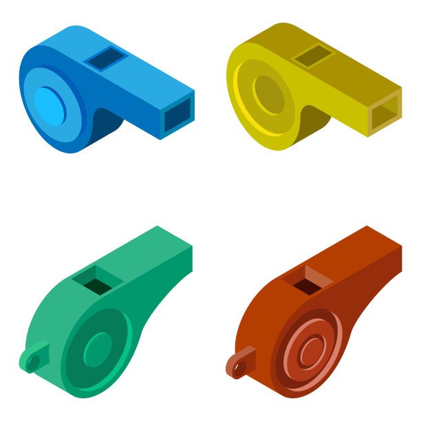 哨子图标设置4等距哨子隔离图片下载