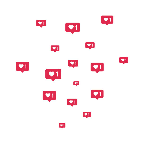 社交媒体元素组成计数器图片下载