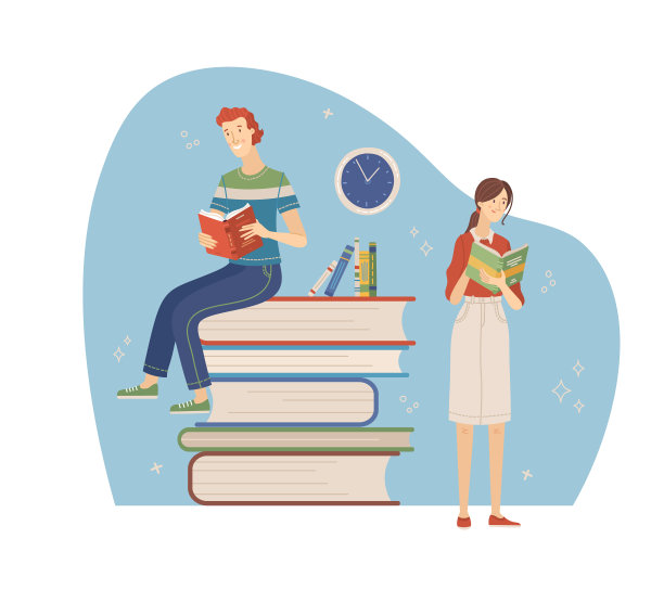 快乐的人通过读书来放松图片下载