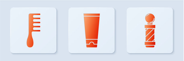 设置膏霜或洗液化妆管，梳子和图片下载