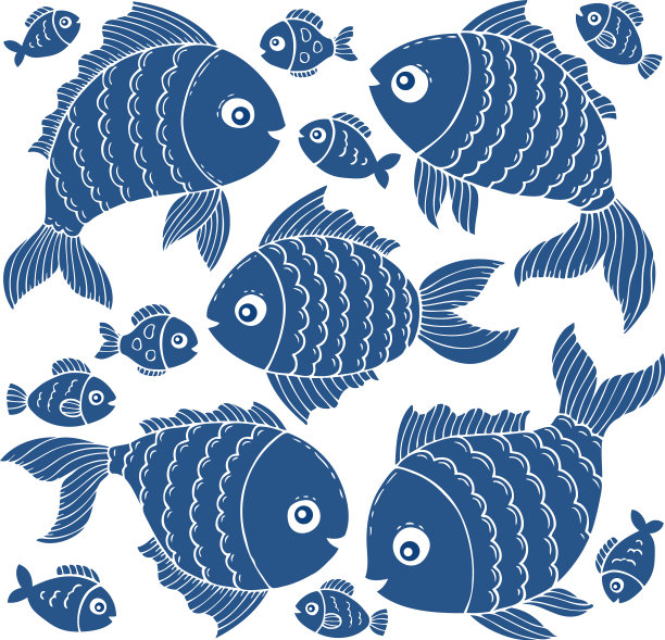 鱼剪影主题集3图片下载