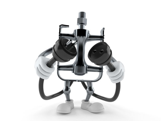 带有电动插头和插座的自行车踏板图片下载