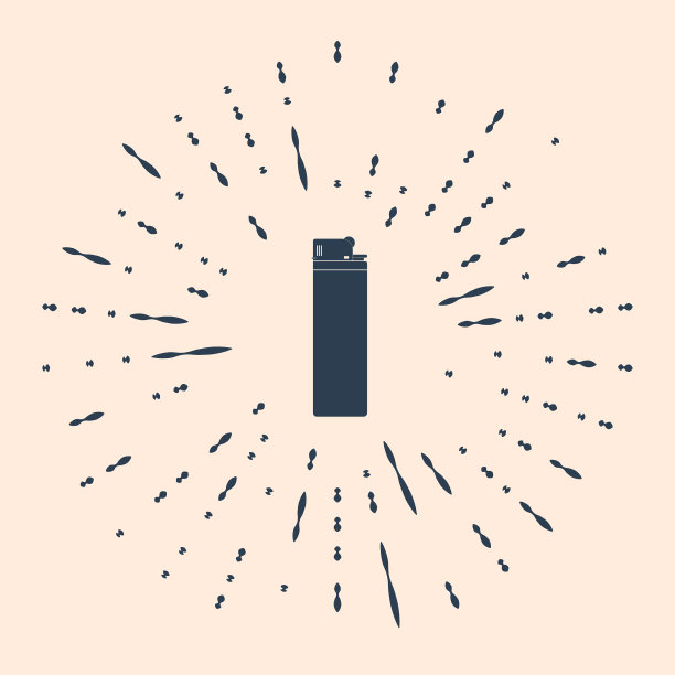 黑色打火机图标孤立在米色背景图片下载