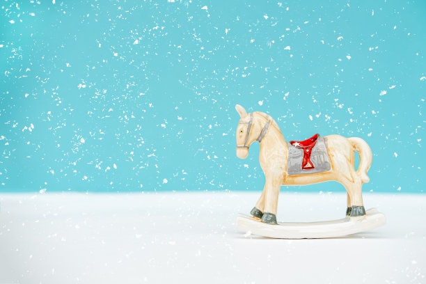 圣诞玩具马。图片下载