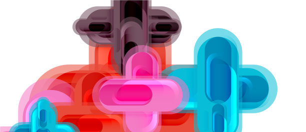 现代玻璃十字形抽象图片下载