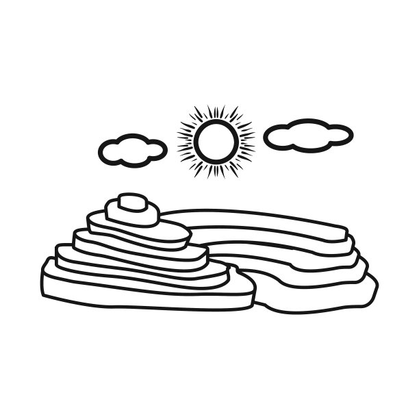 设计水稻和稻田标志集水稻图片下载